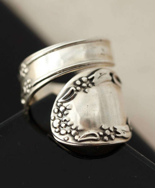 Rings VINTAGE SOLID STERLING SILVER AUTHENTIC SPOON RING. 925 was